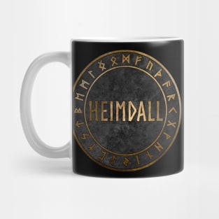 Heimdall Norse God with Viking Runes Mug